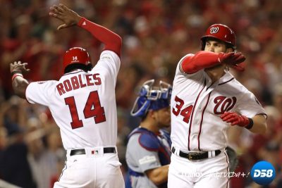 MLB: Nacionales sacan victoria del congelador y Dodgers a un paso de barrer