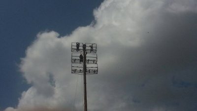 FútVe: Arrancaron los trabajos de iluminación del «Mítico» Páez