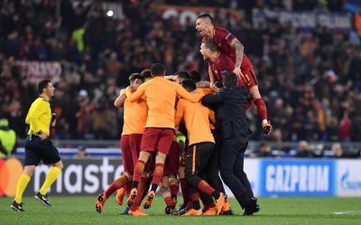 Roma golea al Barcelona y está en semifinales
