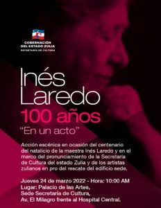 Gobernación de Zulia celebra el centenario del natalicio de la Maestra Inés Laredo