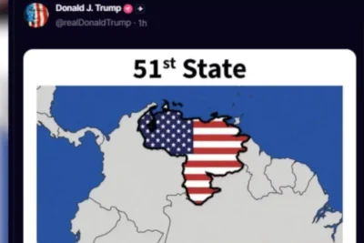 Trump difunde mapa de Venezuela como el estado 51 de EE. UU.